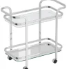 Marie Dumas Amelia 2 Tier Chrome Bar Cart