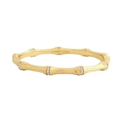 Marie Dumas Anabel Aram Bamboo Gold Hinged Bangle