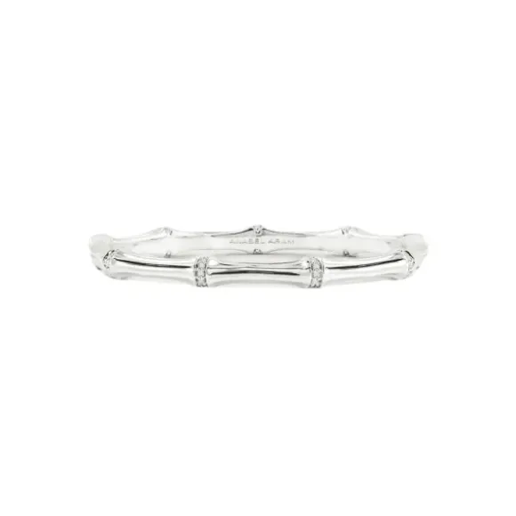 Marie Dumas Anabel Aram Bamboo Silver Hinged Bangle