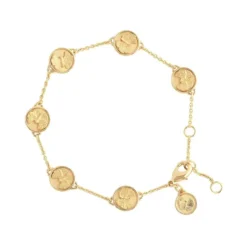Marie Dumas Anabel Aram Butterfly Coin Charm Bracelet