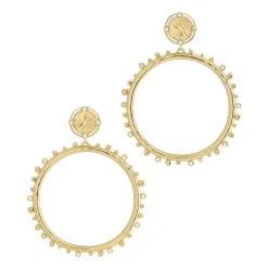 Marie Dumas Anabel Aram Butterfly Coin Molten Hoops