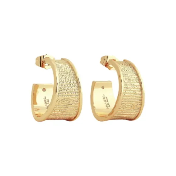 Marie Dumas Anabel Aram Enchanted Forest Bark Hoop Earrings
