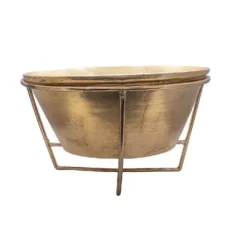 Marie Dumas Antique Brass Wine Cooler Stand