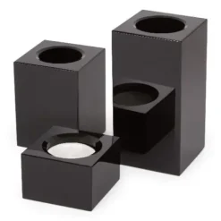 Marie Dumas Black Crystal Candle Holder - Large