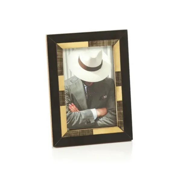 Marie Dumas Black Horn & Brass 4x6 Frame