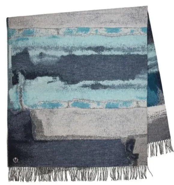 Marie Dumas Cashmink Blue Hues Throw