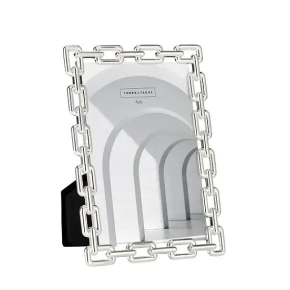 Marie Dumas Chain Link Silver 4x6 Picture Frame