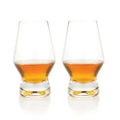 Marie Dumas Crystal Scotch Footed Glass - Set of 2