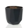 Marie Dumas Faceted Black Planter - Medium