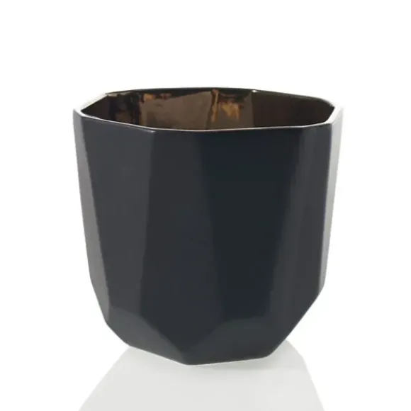 Marie Dumas Faceted Black Planter - Medium