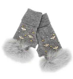 Marie Dumas Fingerless Gloves with Bees