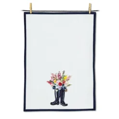 Marie Dumas Flowers & Boots Kitchen Towel