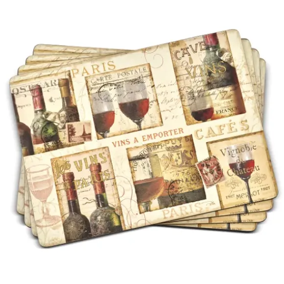 Marie Dumas French Cellar Set of Four Placemats