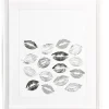 Marie Dumas Gilded Lips in Silver Print
