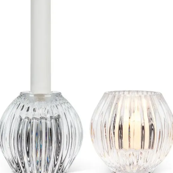 Marie Dumas Glass Reversible Taper and Votive Candle Holder
