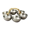 Marie Dumas Gold Vine Set of 6 Bowls Server