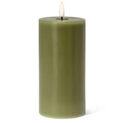 Marie Dumas Green Flameless LED 3x6 Pillar Candle