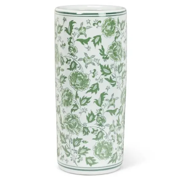 Marie Dumas Green Floral Umbrella Stand