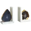 Marie Dumas Grey Agate Bookends
