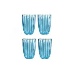Marie Dumas Guzzini Dolcevita Turquoise Glasses - Set of 4