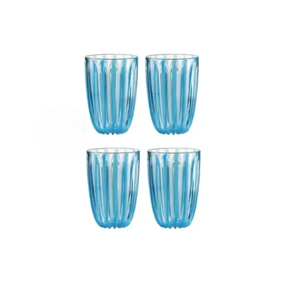 Marie Dumas Guzzini Dolcevita Turquoise Glasses - Set of 4