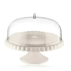 Marie Dumas Guzzini Tiffany Milk White Cake Stand With Dome