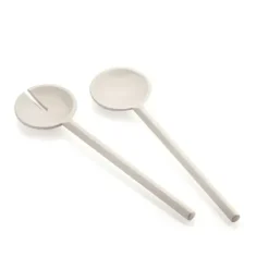 Marie Dumas Guzzini Tiffany Milk White Salad Servers