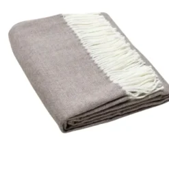 Marie Dumas Herringbone Fringe Throw