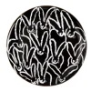 Marie Dumas Hunt Slonem Jubilee Black Serving Plate