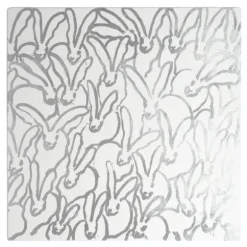 Marie Dumas Hunt Slonem Silver Rabbit Run Placemat