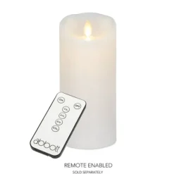 Marie Dumas Indoor/Outdoor White Battery Candle - Large