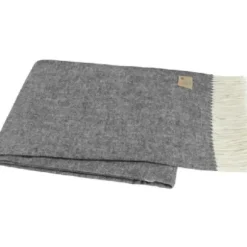 Marie Dumas Italian Herringbone Throw - Graphite