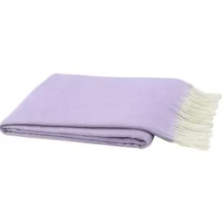 Marie Dumas Italian Herringbone Throw - Lilac