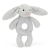 Marie Dumas Jellycat Grey Bunny Ring Rattle