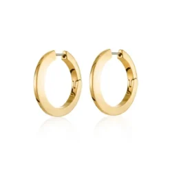 Marie Dumas Jenny Bird Gold Toni Hinged Hoop Earrings