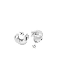 Marie Dumas Jenny Bird Silver Doune Chunky Hoops