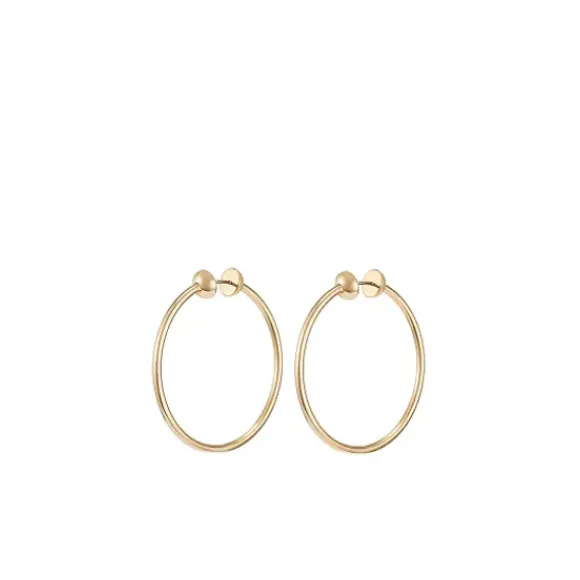 Marie Dumas Jenny Bird Small Gold Icon Hoops