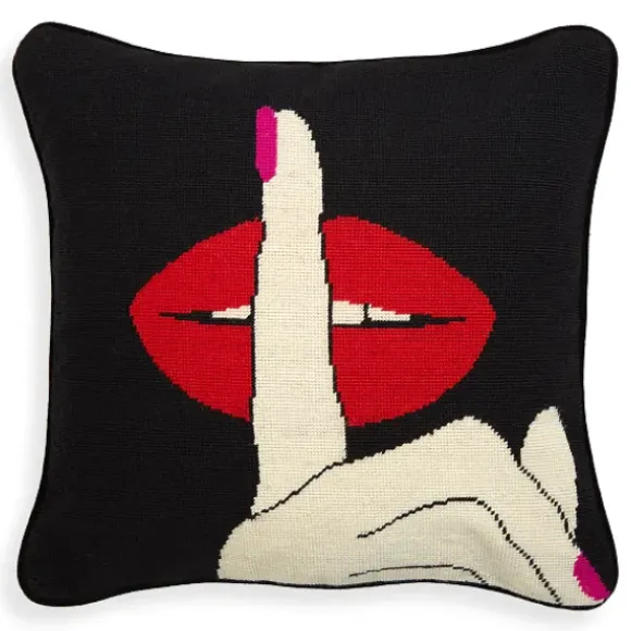 Marie Dumas Jonathan Adler Hush Lips Pillow