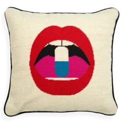 Marie Dumas Jonathan Adler Lips Full Dose Pillow