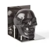 Marie Dumas Jonathan Adler Smoke Acrylic Skull Bookends