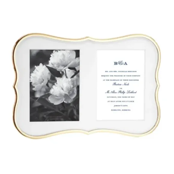 Marie Dumas Kate Spade Crown Point Gold Double Invitation Frame