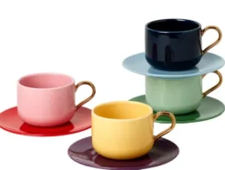 Marie Dumas Kate Spade Make It Pop Set of 8 Cup & Saucers