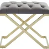 Marie Dumas Kylie Bench Grey and Gold