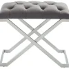 Marie Dumas Kylie Bench Grey and Silver