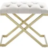 Marie Dumas Kylie Bench Ivory and Gold