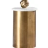 Marie Dumas Large Brass Canister with Marble Lid