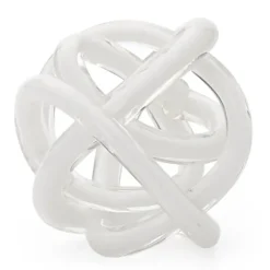 Marie Dumas Large White Glass Knot Ball
