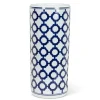 Marie Dumas Lattice Patterned Blue Umbrella Stand