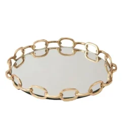 Marie Dumas Linked Mirrored Tray Brass - Large