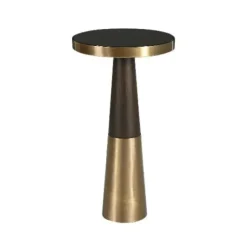 Marie Dumas Louvre Black And Gold Accent Table